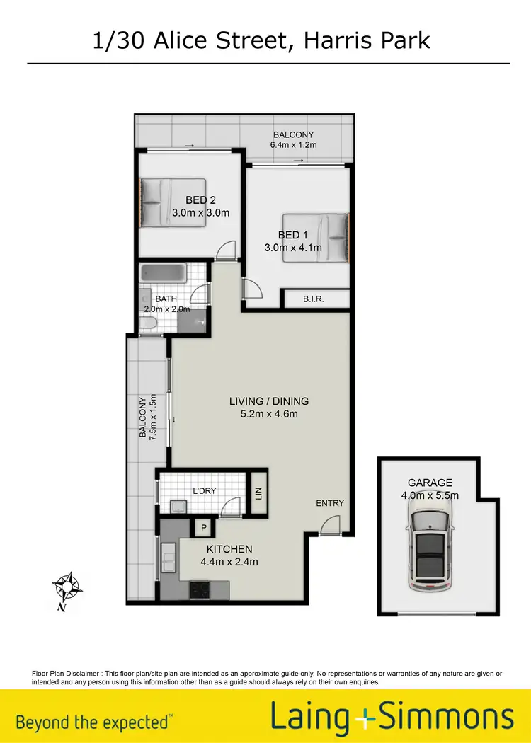 Floorplan of Homely unit listing, 1/30 Alice Street, Harris Park NSW 2150
