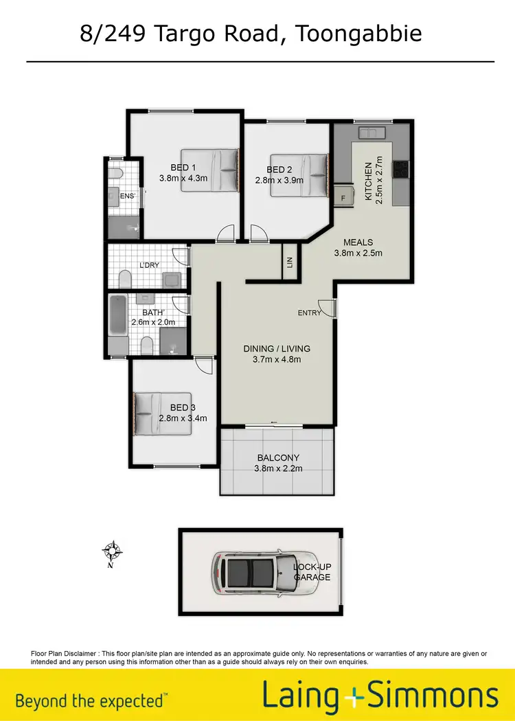 Floorplan of Homely unit listing, 8/249 Targo Road, Toongabbie NSW 2146