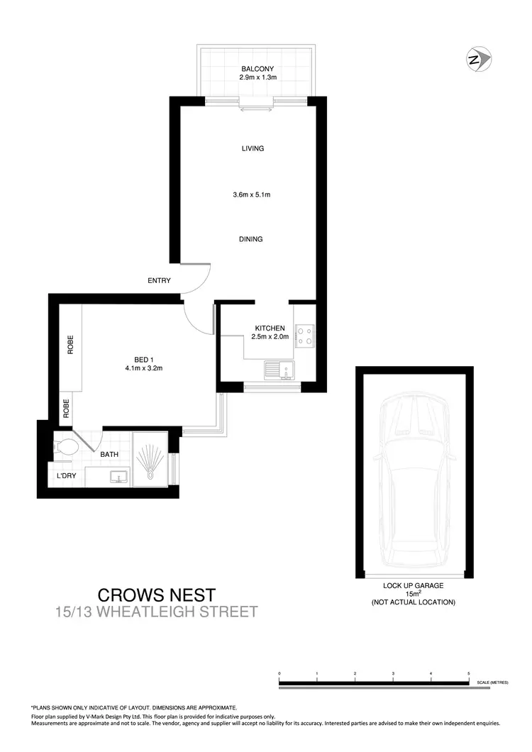 Floorplan of Homely apartment listing, 15/13 Wheatleigh Street, Crows Nest NSW 2065