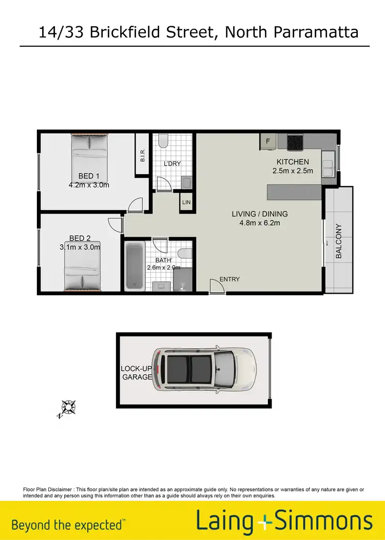 Floorplan of Homely unit listing, 14/33-41 Brickfield Street, North Parramatta NSW 2151
