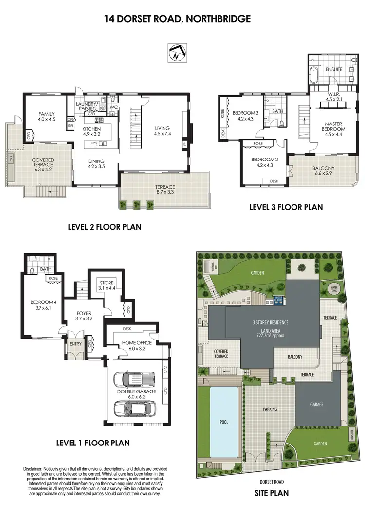 Floorplan of Homely house listing, 14 Dorset Road, Northbridge NSW 2063