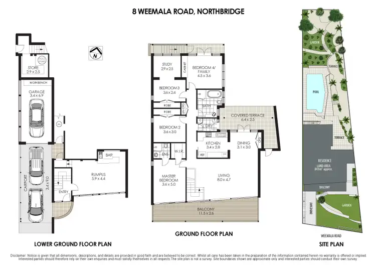 Floorplan of Homely house listing, 8 Weemala Road, Northbridge NSW 2063