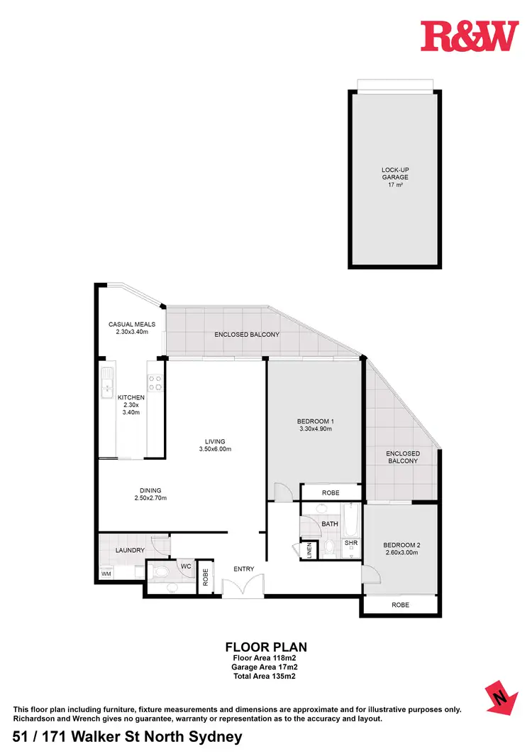 Floorplan of Homely unit listing, 51/171 Walker Street, North Sydney NSW 2060