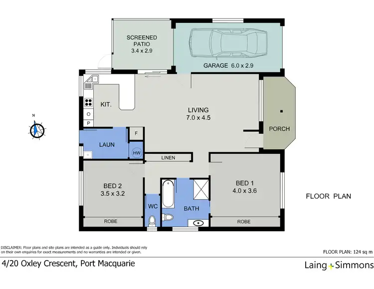 Floorplan of Homely villa listing, 4/20 Oxley Crescent, Port Macquarie NSW 2444