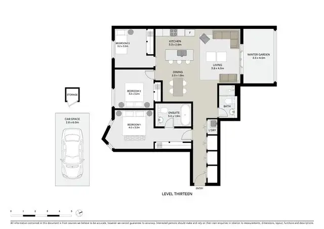 Floorplan of Homely unit listing, 1302/229 Miller Street, North Sydney NSW 2060