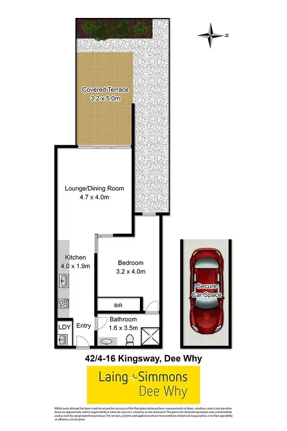 Floorplan of Homely unit listing, 42/4-16 Kingsway, Dee Why NSW 2099