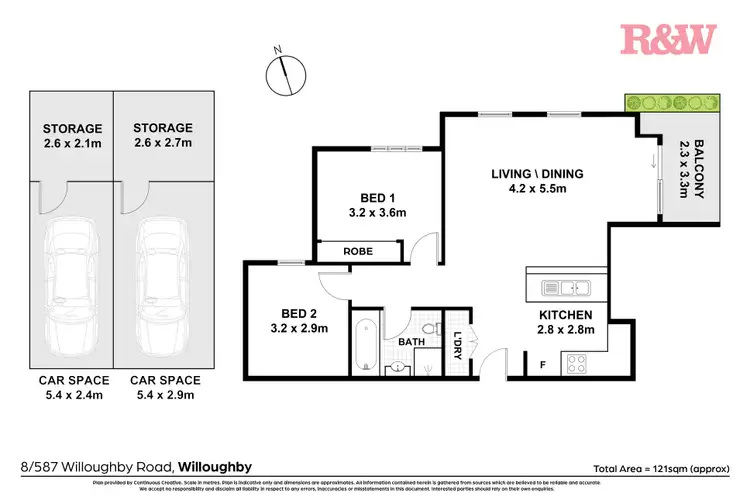 Floorplan of Homely apartment listing, 8/587 Willoughby Road, Willoughby NSW 2068
