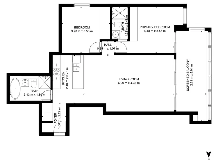 Floorplan of Homely unit listing, 101/231 Miller Street, North Sydney NSW 2060