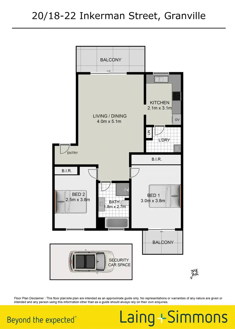 Floorplan of Homely unit listing, 20/18-22 Inkerman Street, Granville NSW 2142