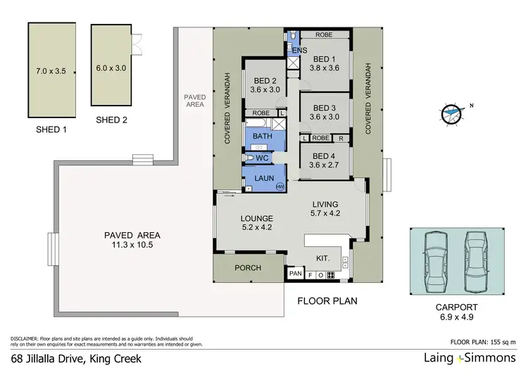 Floorplan of Homely house listing, 68 Jillalla Drive, King Creek NSW 2446