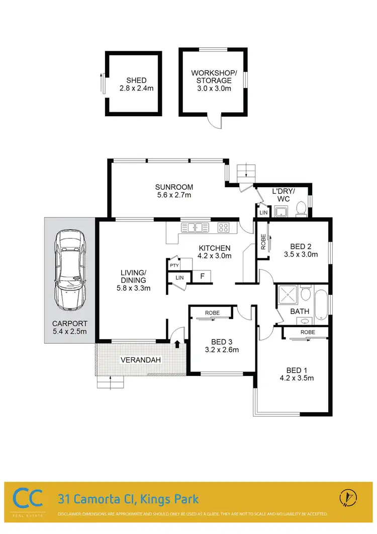 Floorplan of Homely house listing, 2/77 Camorta Cl, Kings Park NSW 2148