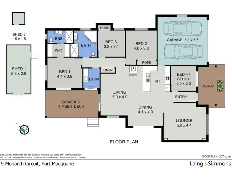 Floorplan of Homely house listing, 9 Monarch Circuit, Port Macquarie NSW 2444