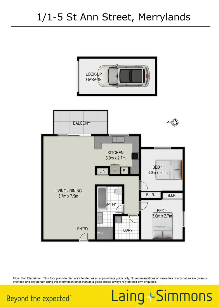 Floorplan of Homely unit listing, 1/1-5 St Ann Street, Merrylands NSW 2160