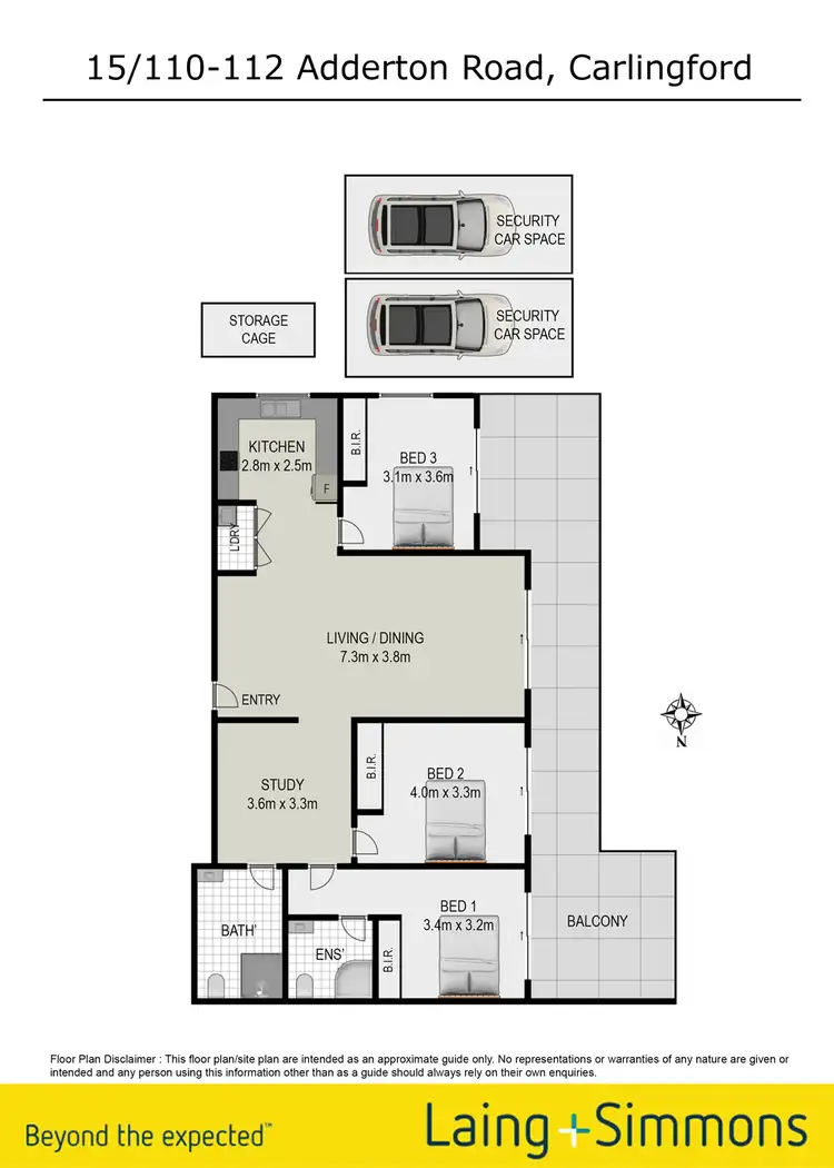 Floorplan of Homely apartment listing, 15/110-112 Adderton Road, Carlingford NSW 2118