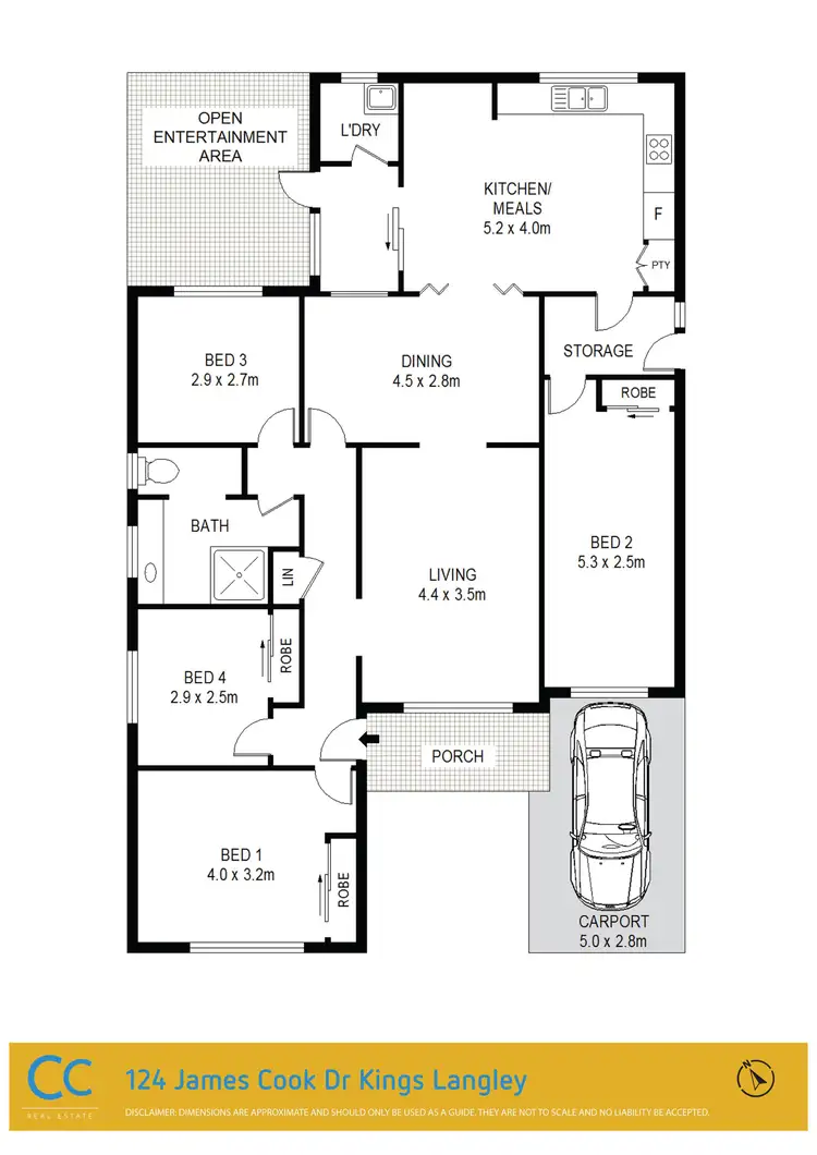 Floorplan of Homely house listing, 124 James Cook Drive, Kings Langley NSW 2147