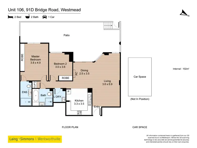 Floorplan of Homely unit listing, 106/91D Bridge Road, Westmead NSW 2145