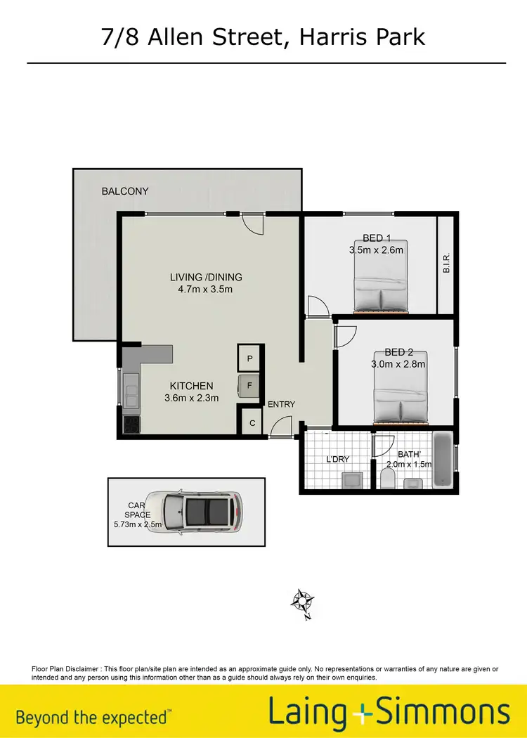 Floorplan of Homely unit listing, 7/8 Allen Street, Harris Park NSW 2150