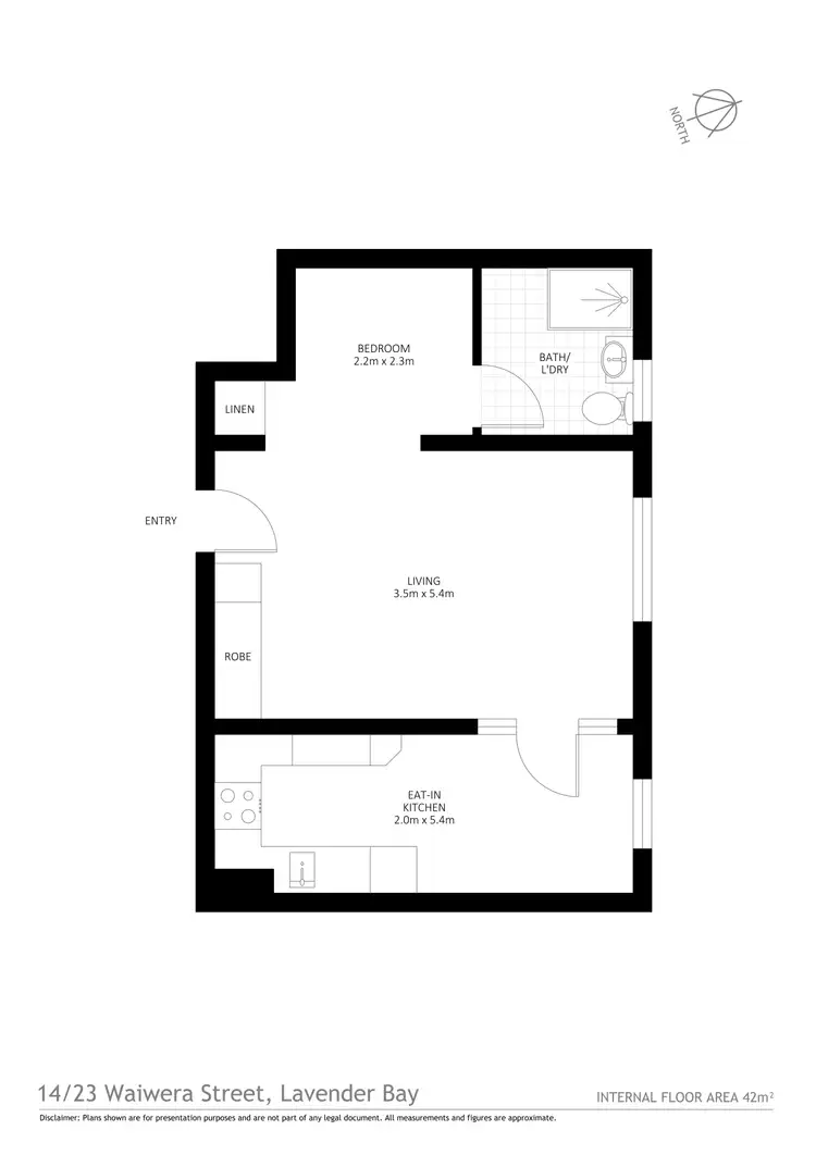 Floorplan of Homely unit listing, 14/23 Waiwera Street, Lavender Bay NSW 2060