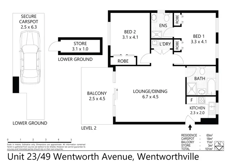 Floorplan of Homely unit listing, 23/49 Wentworth Avenue, Wentworthville NSW 2145