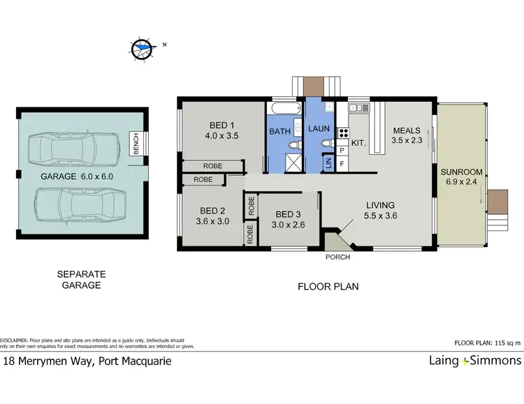 Floorplan of Homely house listing, 18 Merrymen Way, Port Macquarie NSW 2444