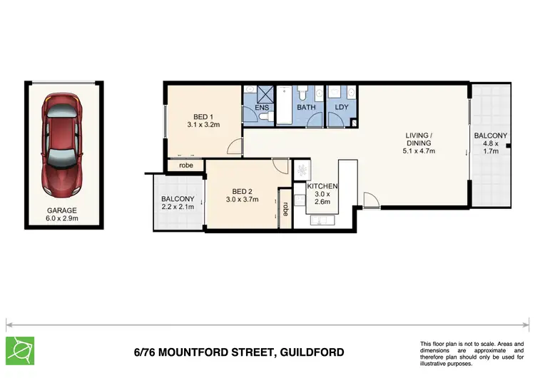 Floorplan of Homely unit listing, 6/76-78 Mountford Avenue, Guildford NSW 2161
