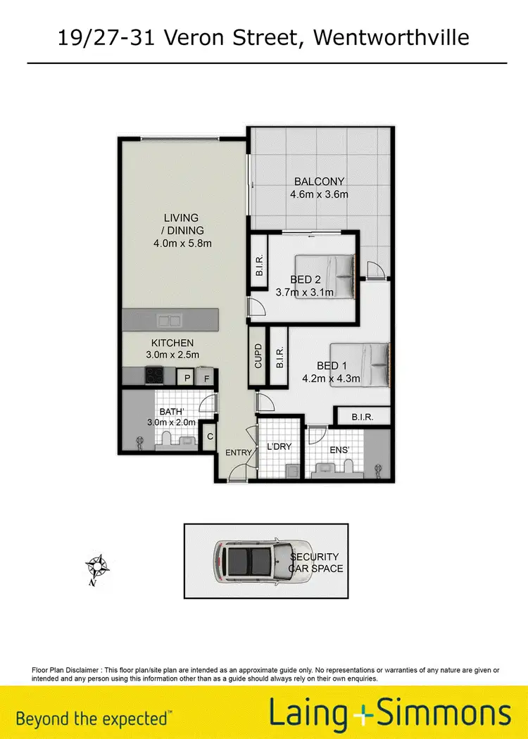 Floorplan of Homely unit listing, 19/27-31 Veron Street, Wentworthville NSW 2145