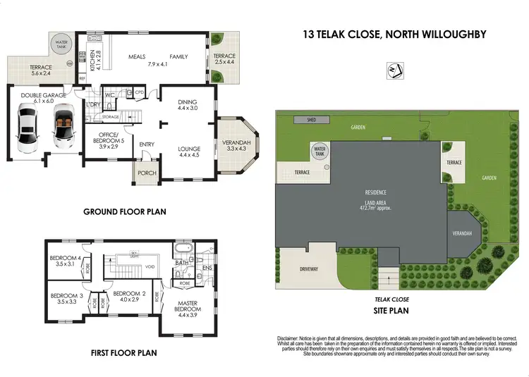 Floorplan of Homely house listing, 13 Telak Close, Willoughby NSW 2068
