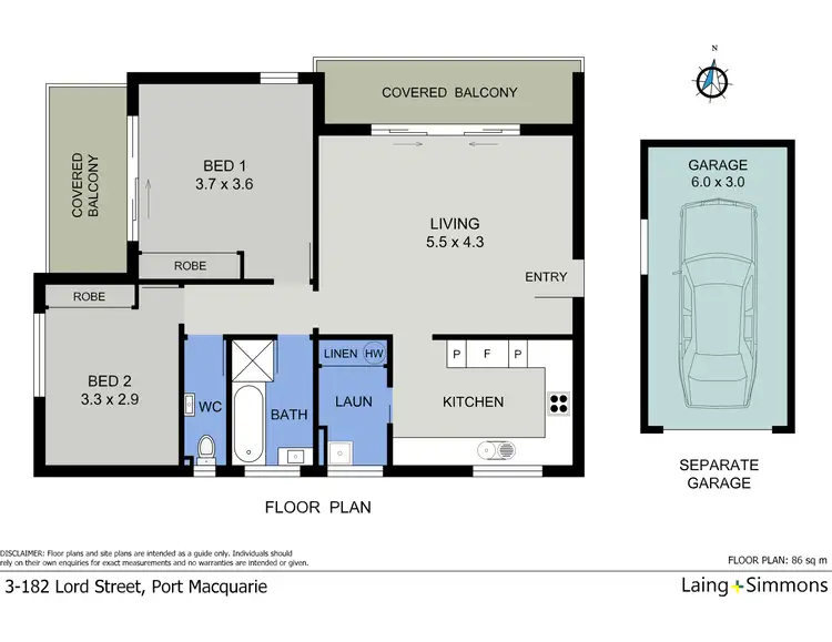 Floorplan of Homely unit listing, 3/182 Lord Street, Port Macquarie NSW 2444