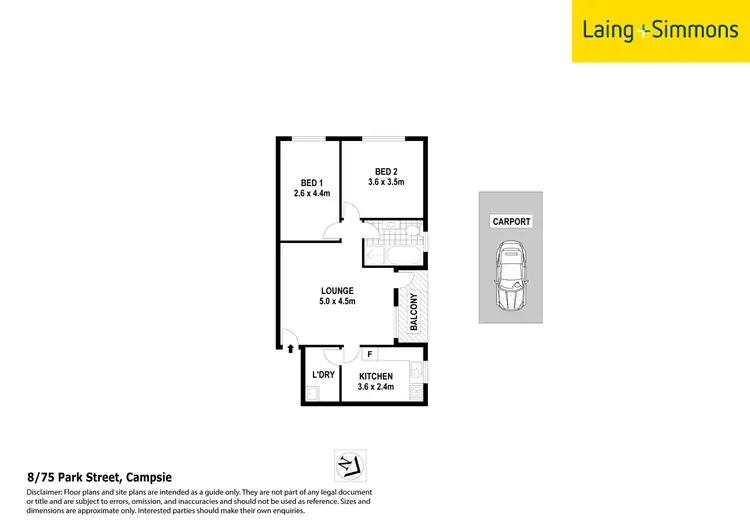 Floorplan of Homely unit listing, 8/75 Park St, Campsie NSW 2194