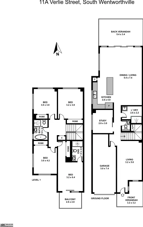 Floorplan of Homely house listing, 11A Verlie Street, South Wentworthville NSW 2145