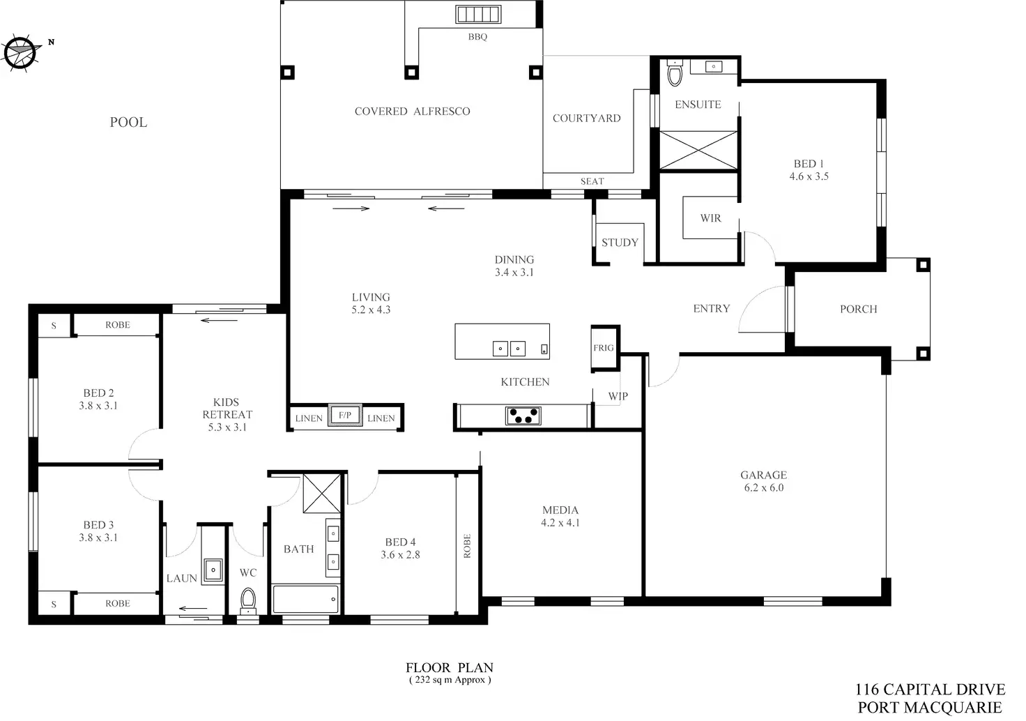 Floorplan of Homely house listing, 116 Capital Drive, Port Macquarie NSW 2444