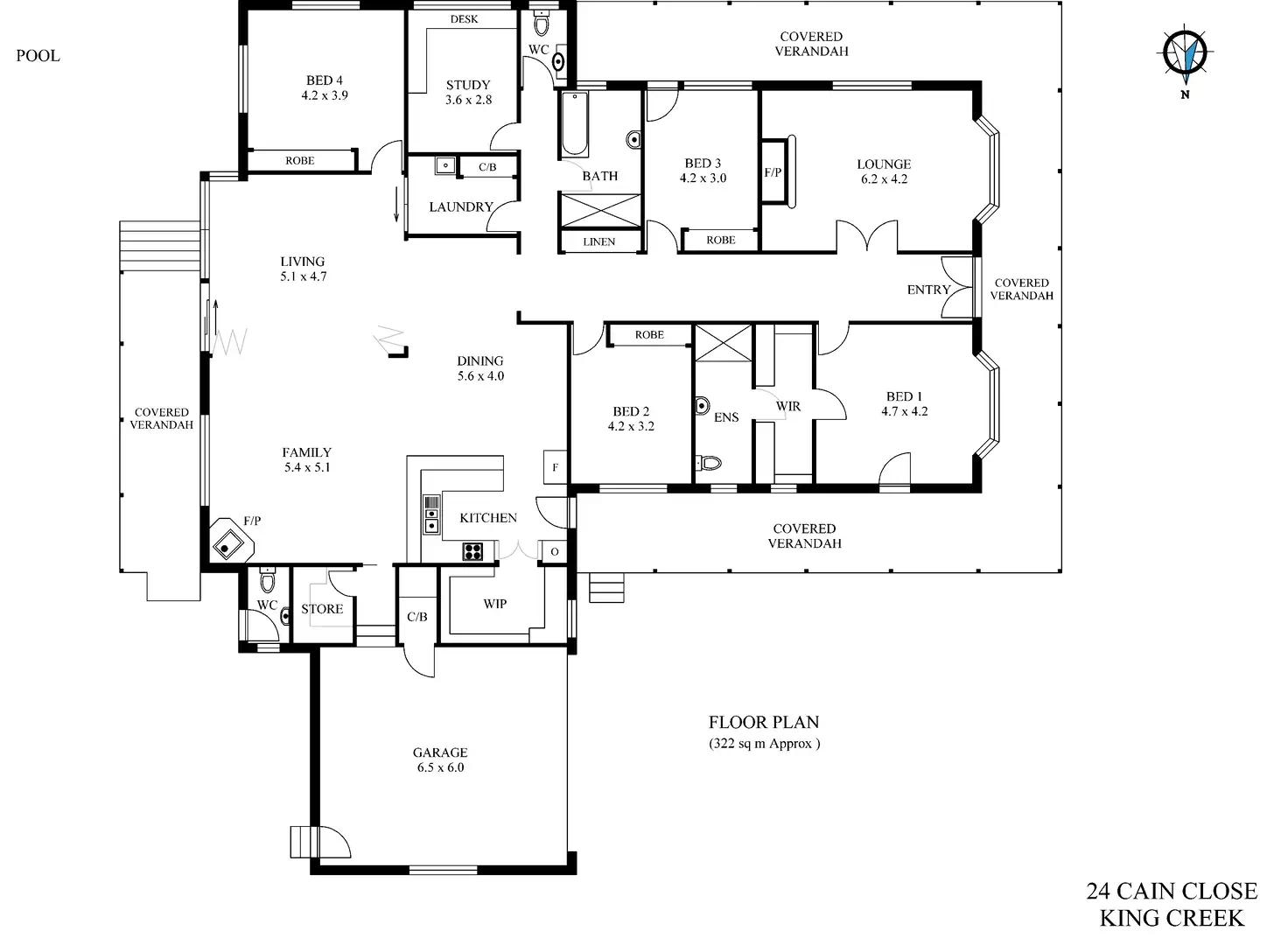 Floorplan of Homely house listing, 24 Cain Close, Kings Creek NSW 2446