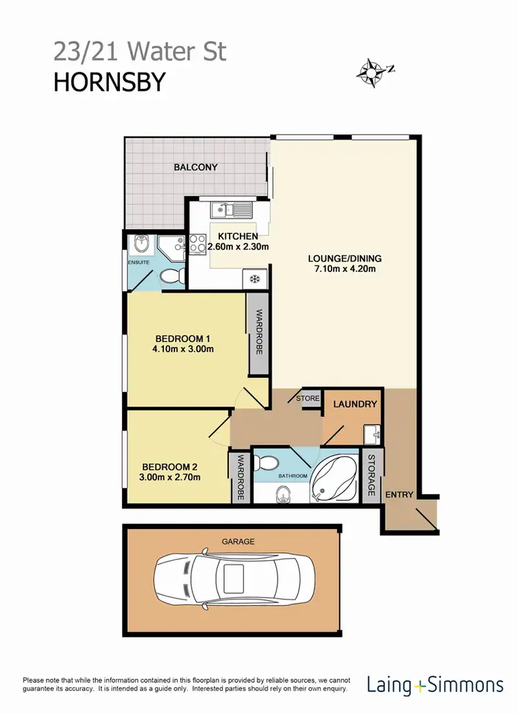 Floorplan of Homely unit listing, 23/21 Water Street, Hornsby NSW 2077