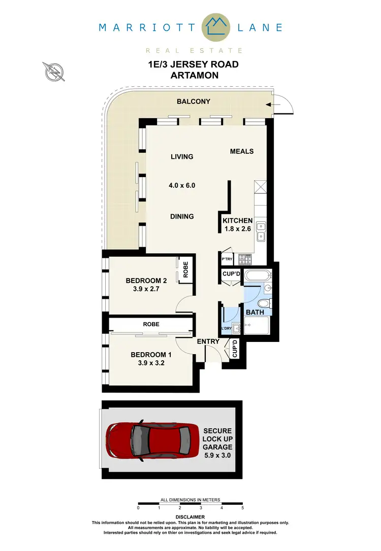 Floorplan of Homely unit listing, 1E/3 Jersey Road, Artarmon NSW 2064