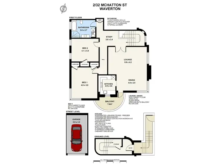 Floorplan of Homely apartment listing, 2/32 McHatton Street, Waverton NSW 2060