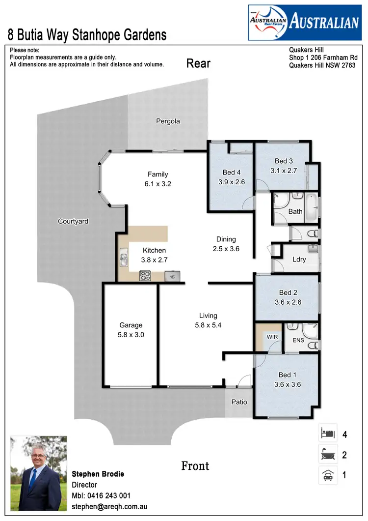 Floorplan of Homely house listing, 8 Butia Way, Stanhope Gardens NSW 2768