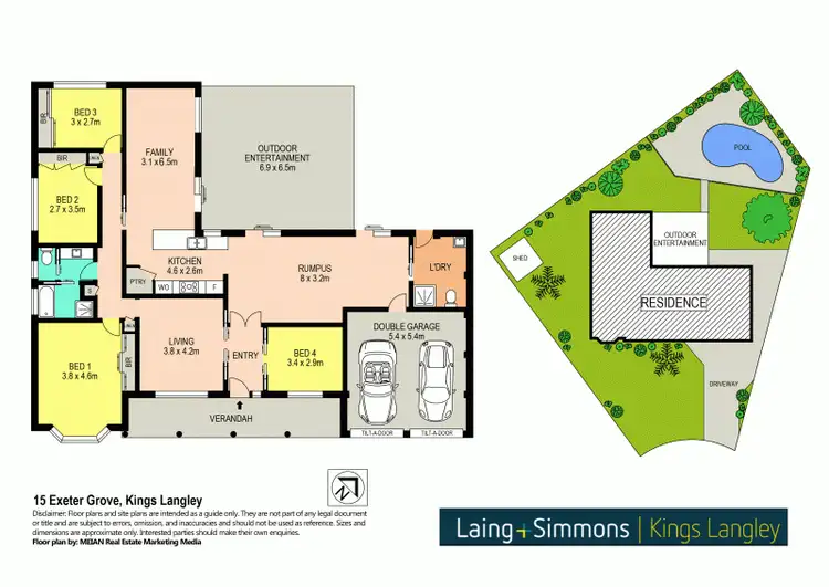 Floorplan of Homely house listing, 15 Exeter Grove, Kings Langley NSW 2147