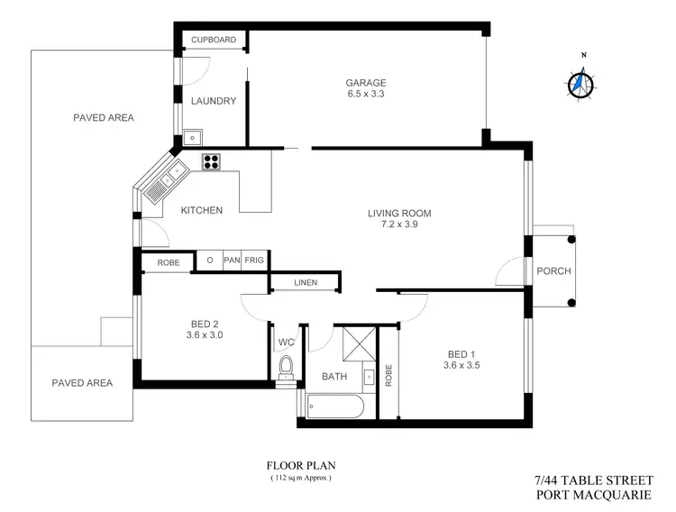 Floorplan of Homely villa listing, 7/44 Table Street, Port Macquarie NSW 2444