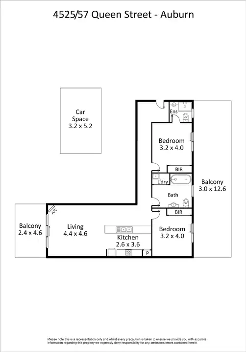 Floorplan of Homely unit listing, 4525/57-59 Queen Street, Auburn NSW 2144