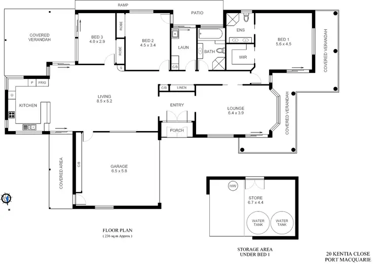 Floorplan of Homely house listing, 20 Kentia Close, Port Macquarie NSW 2444