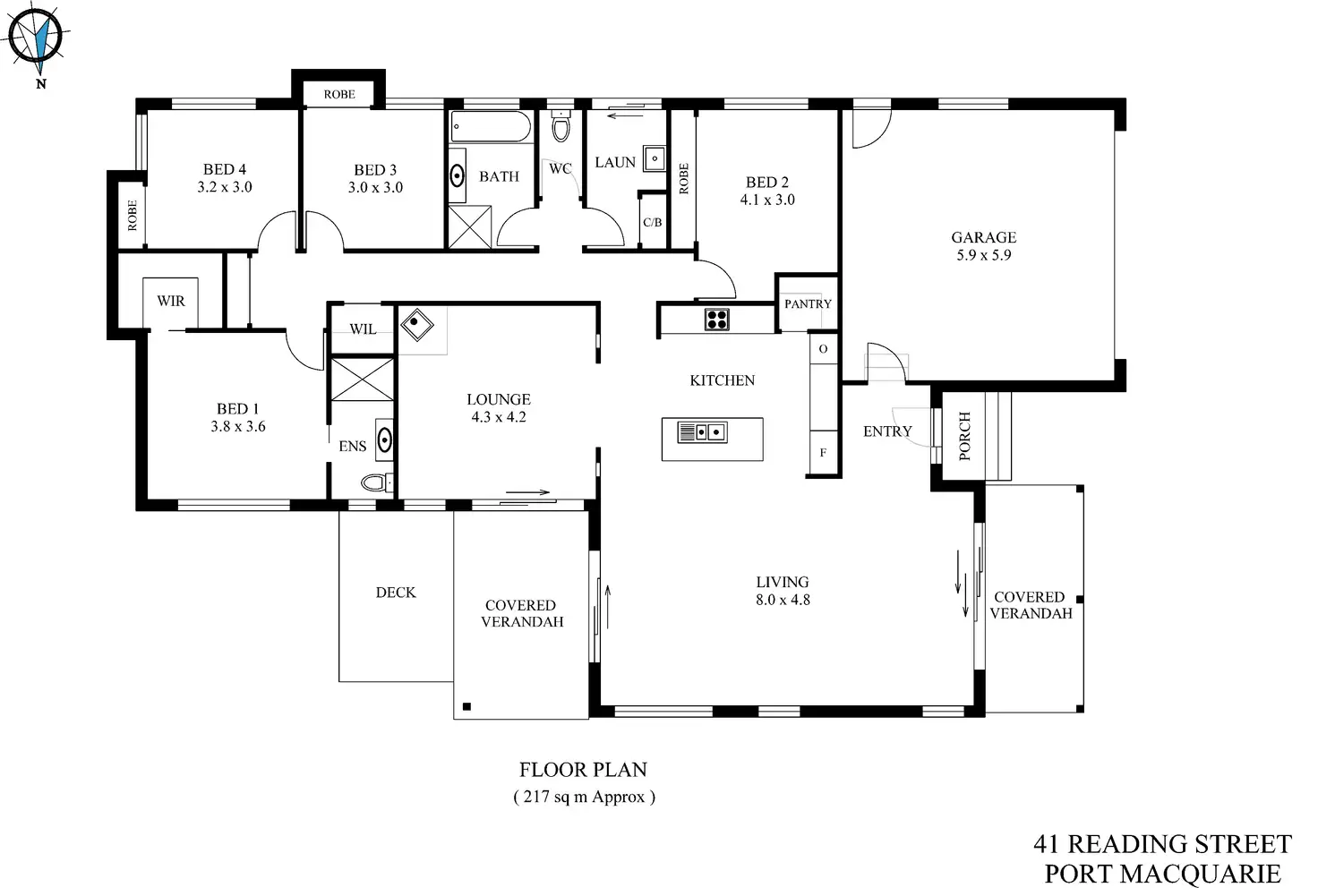 Floorplan of Homely house listing, 41 Reading Street, Port Macquarie NSW 2444