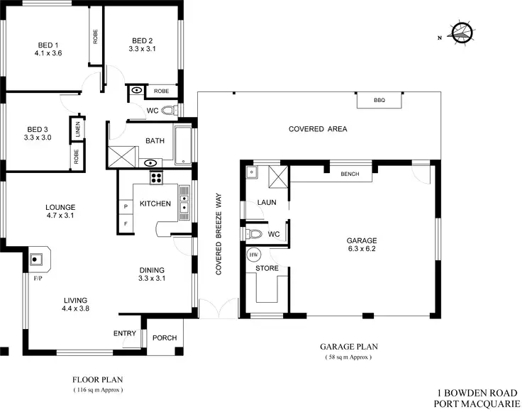 Floorplan of Homely house listing, 1 Bowden Road, Port Macquarie NSW 2444