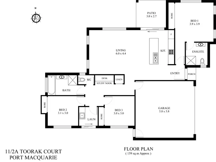 Floorplan of Homely villa listing, 11/2a Toorak Court, Port Macquarie NSW 2444