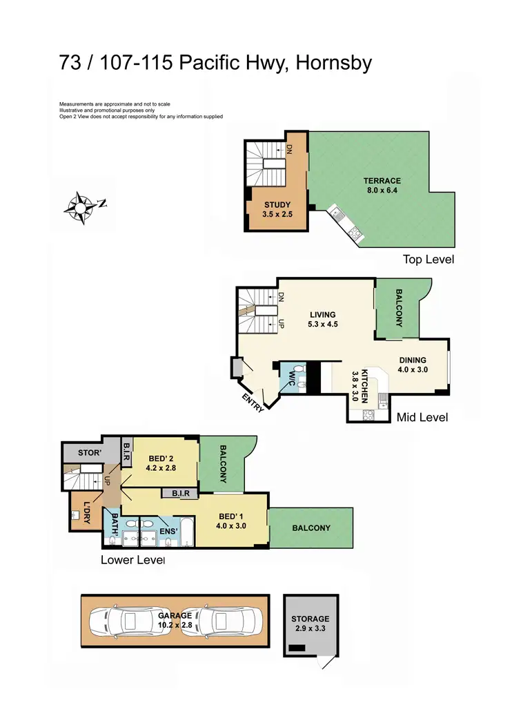Floorplan of Homely unit listing, 73/107-115 Pacific Highway, Hornsby NSW 2077