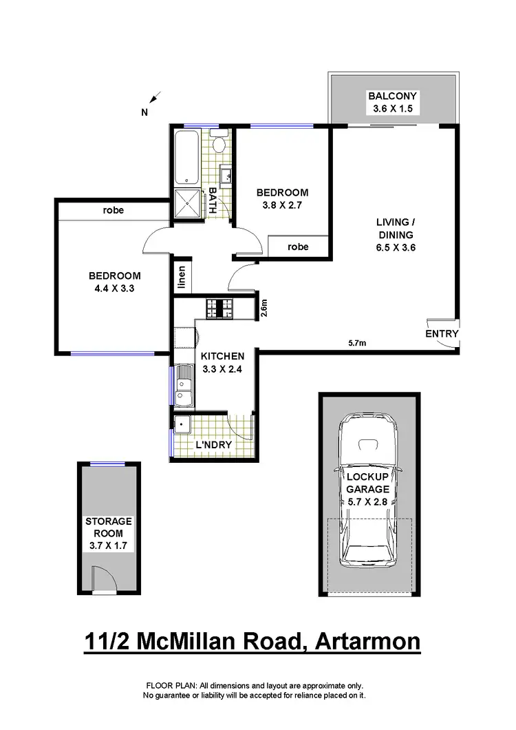Floorplan of Homely unit listing, 11/2 McMillan Road, Artarmon NSW 2064