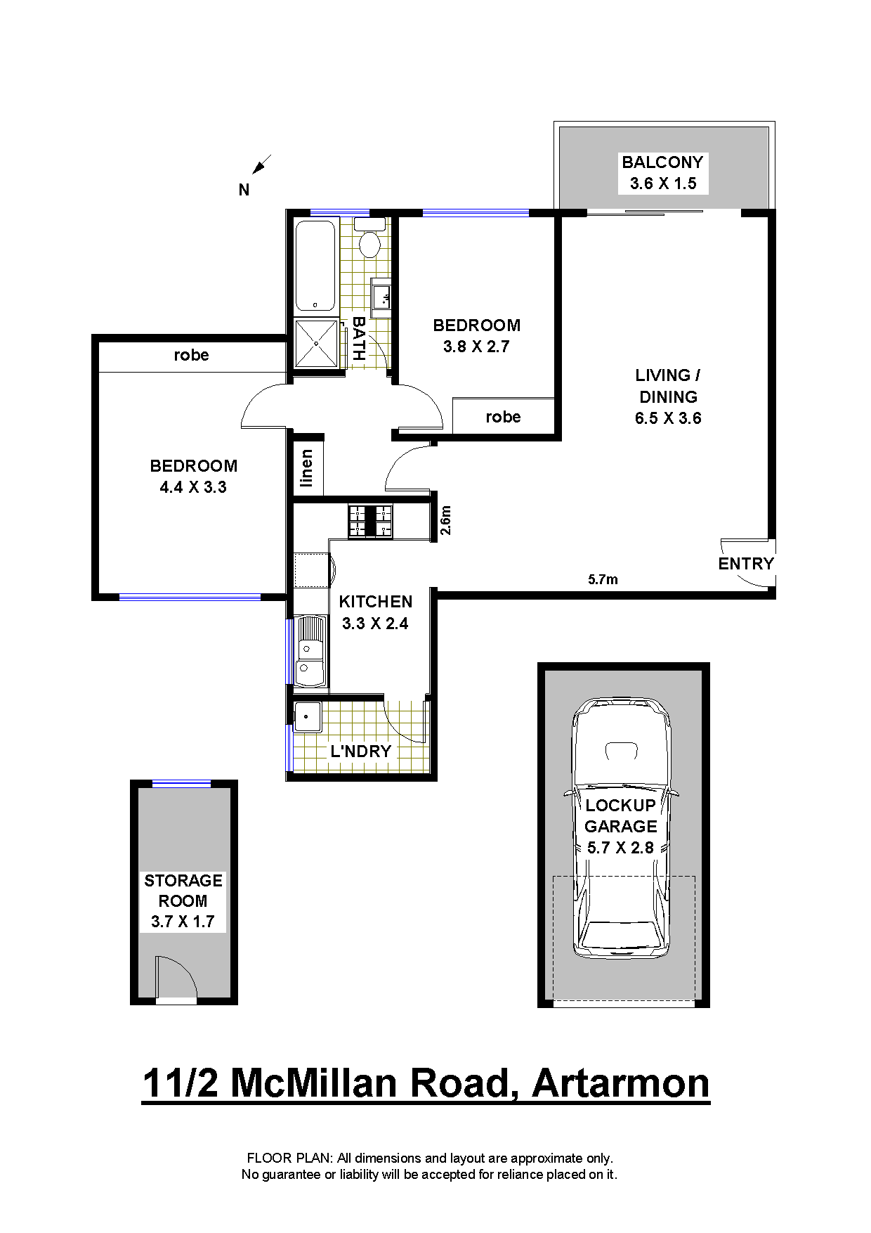 Floorplan of Homely unit listing, 11/2 McMillan Road, Artarmon NSW 2064