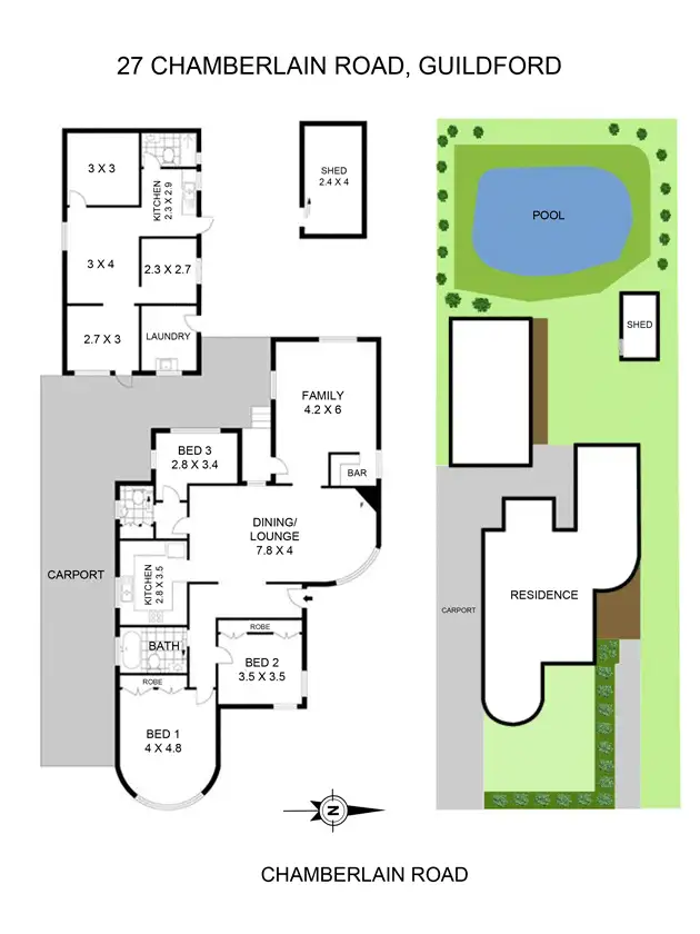 Floorplan of Homely house listing, 27 Chamberlain Road, Guildford NSW 2161