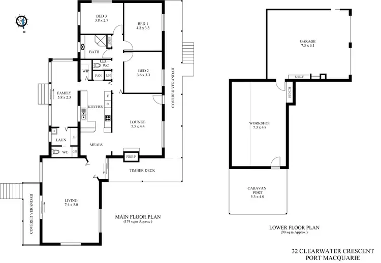 Floorplan of Homely house listing, 32 Clearwater Crescent, Port Macquarie NSW 2444