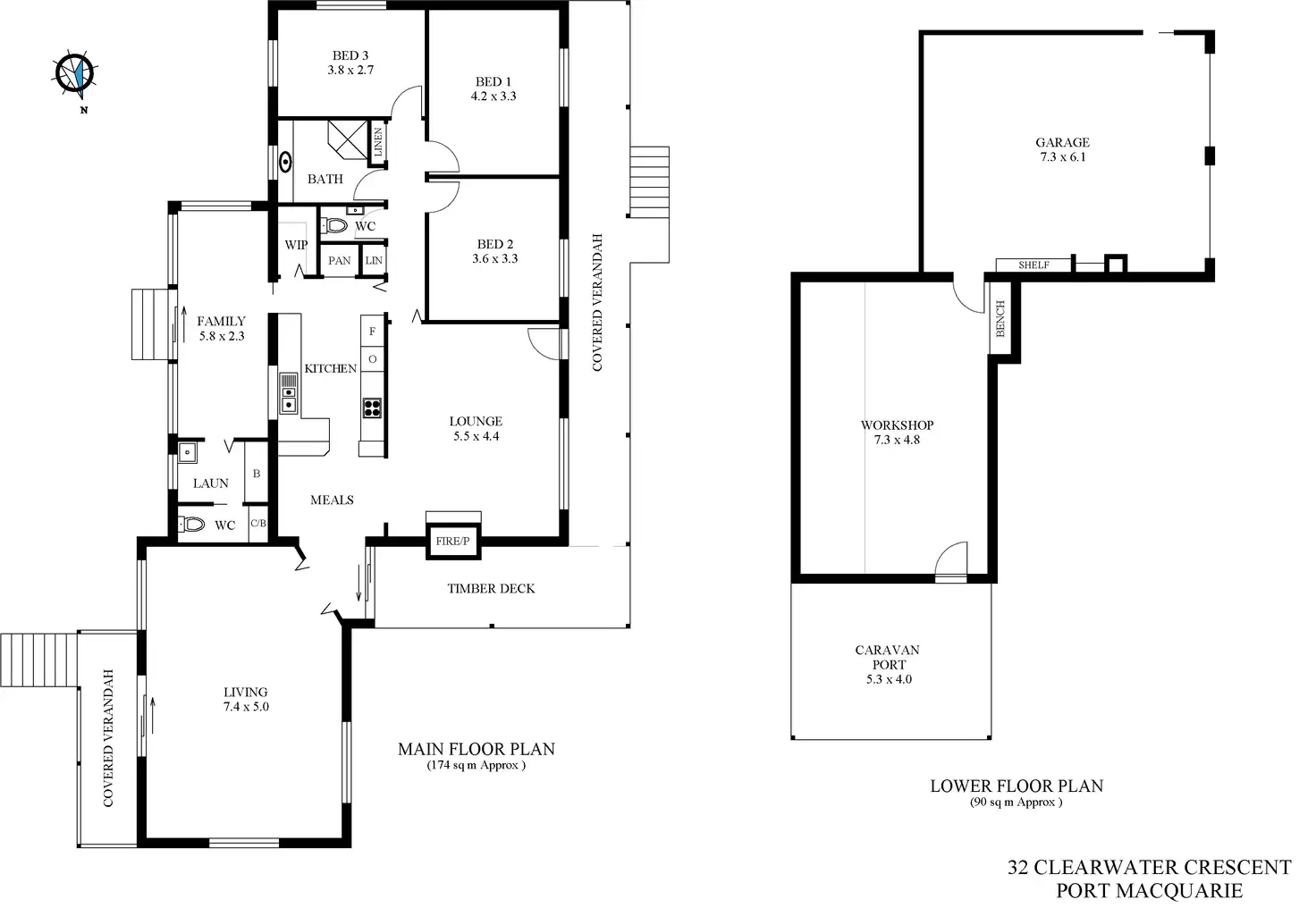 Floorplan of Homely house listing, 32 Clearwater Crescent, Port Macquarie NSW 2444