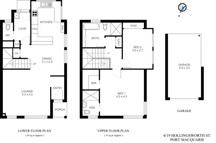 Floorplan of Homely townhouse listing, 6/19 Hollingworth Street, Port Macquarie NSW 2444